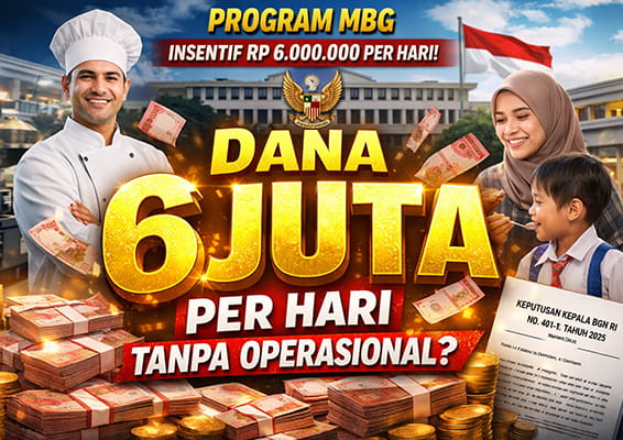 Sorotan Utama Keputusan Kepala BGN RI Nomor 401.1 Tahun 2025 Insentif Rp 6 Juta per Hari untuk SPPG