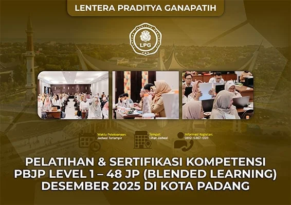 Pelatihan & Sertifikasi Kompetensi PBJP Level 1 – 48 JP (Blended Learning) Desember 2025 di Kota Padang post thumbnail image