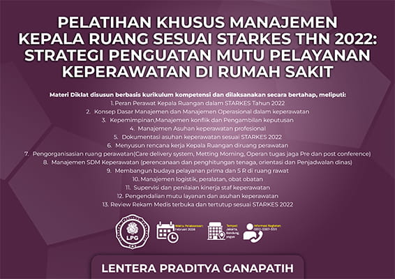 Pelatihan Khusus Manajemen Kepala Ruang Sesuai STARKES Tahun 2022: Strategi Penguatan Mutu Pelayanan Keperawatan di Rumah Sakit post thumbnail image