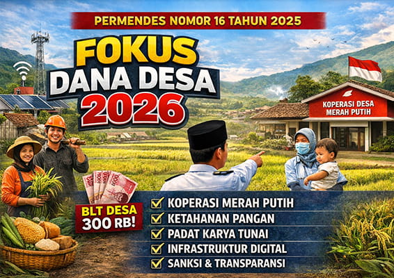 Kupas Tuntas Permendes PDT Nomor 16 Tahun 2025: Arah Fokus Penggunaan Dana Desa Tahun 2026 post thumbnail image