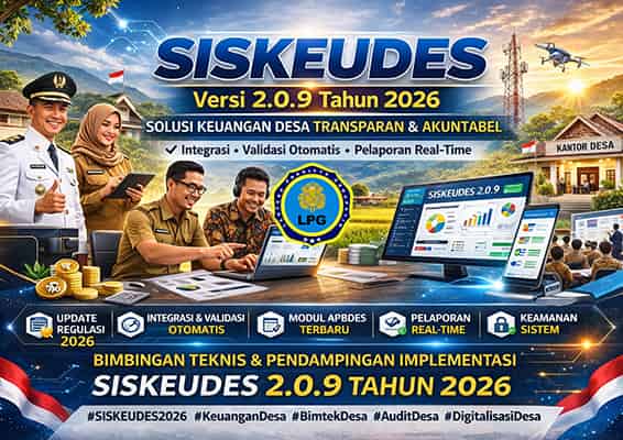 Penawarn Kegiatan Kerjasama Pendampingan Teknis Implementasi SISKEUDES Versi 2.0.9 Tahun 2026 bagi Apratur Pemerintah Desa di Seluruh Indonesia